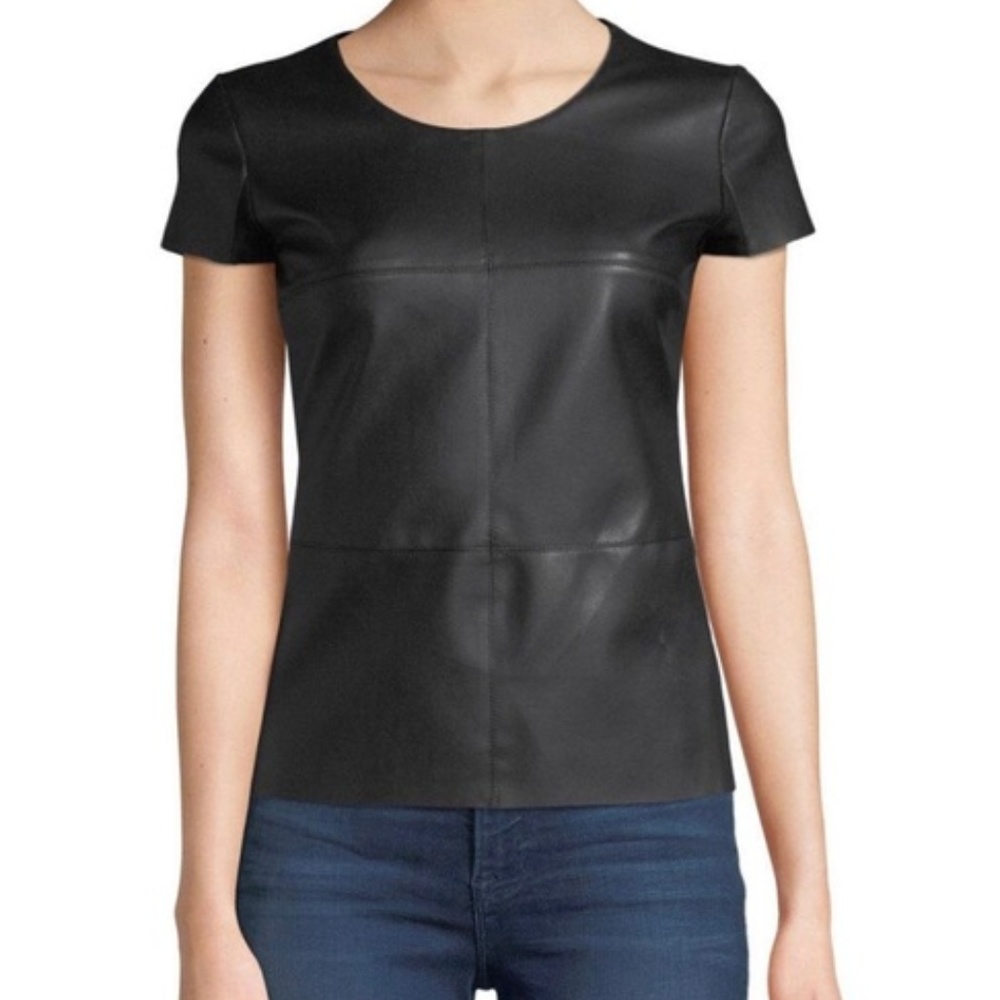 Bailey 44 vegan leather short sleeve top